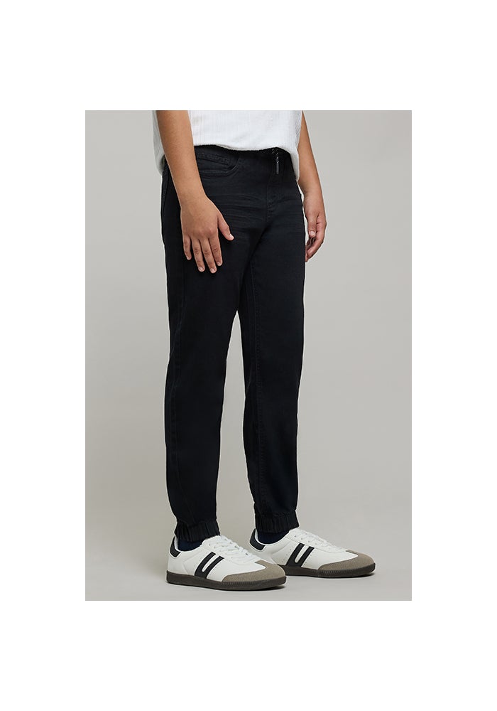 R&B Washed Jogger Jeans with Drawstring Waist - Image 3