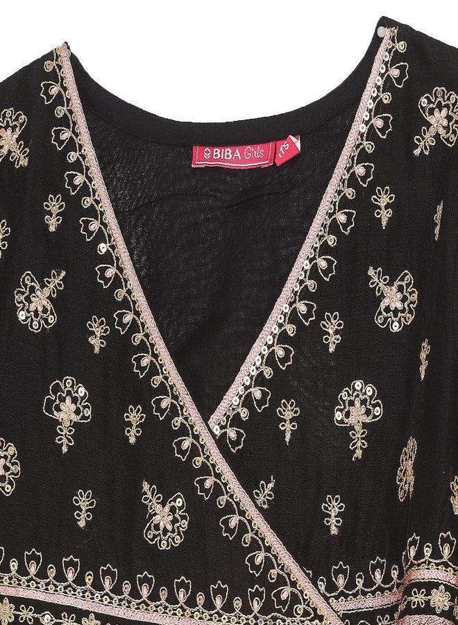 BIBA GIRL EMBROIDERY STRAIGHT KID(KW4818_BLACK_5) - Image 4