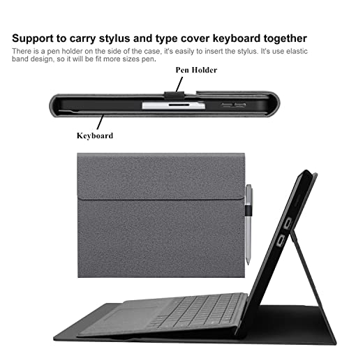 Megoo Surface Pro X Case Cover for Microsoft Surface Pro X 13" with Stylus Pen Holder Multiple Angle Adjustment Folio Stand Protective Case - Image 5