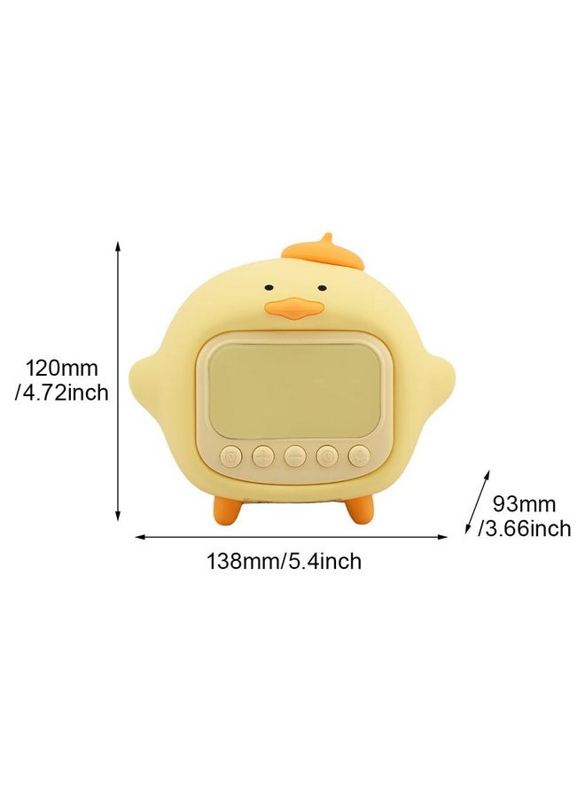 LVOERTUIG Cute Duck Alarm Clock For Kids Cute Digital Clock Cute Night Light Children Wake Up Lampsilicone Rechargeable Alarm Clock Lamp For Bedroom Room Decor Birthday Gift(Yellow)  - Image 4