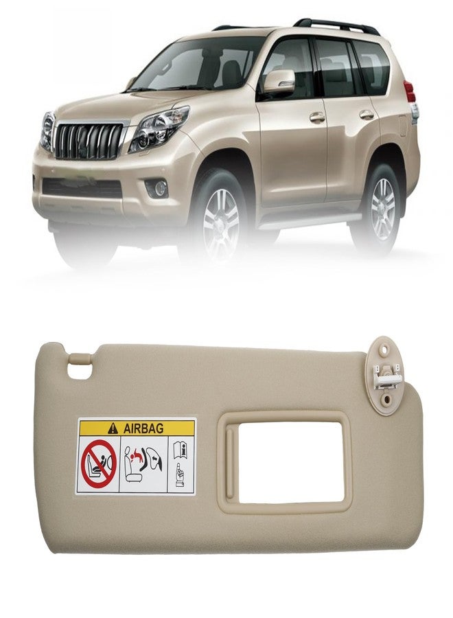 Dasbecan Beige Right Passenger Side Sun Visor Compatible with 2010-2023 Lexus GX460 2009-2023 Toyota Land Cruiser Prado KDJ155 /KDJ150 Replace# 74310-0G030-A0 - Image 1