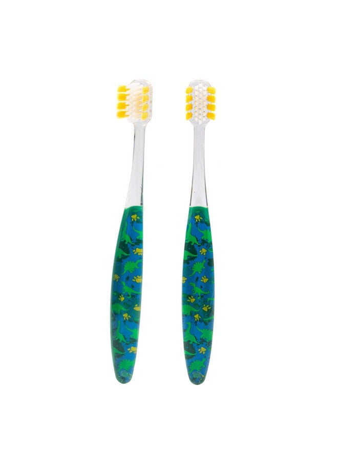 OOAK Ooak,Manual Kids Toothbrush, Tapered V++Max Soft Bristles, 2 Pack - Dinosaur  - Image 2