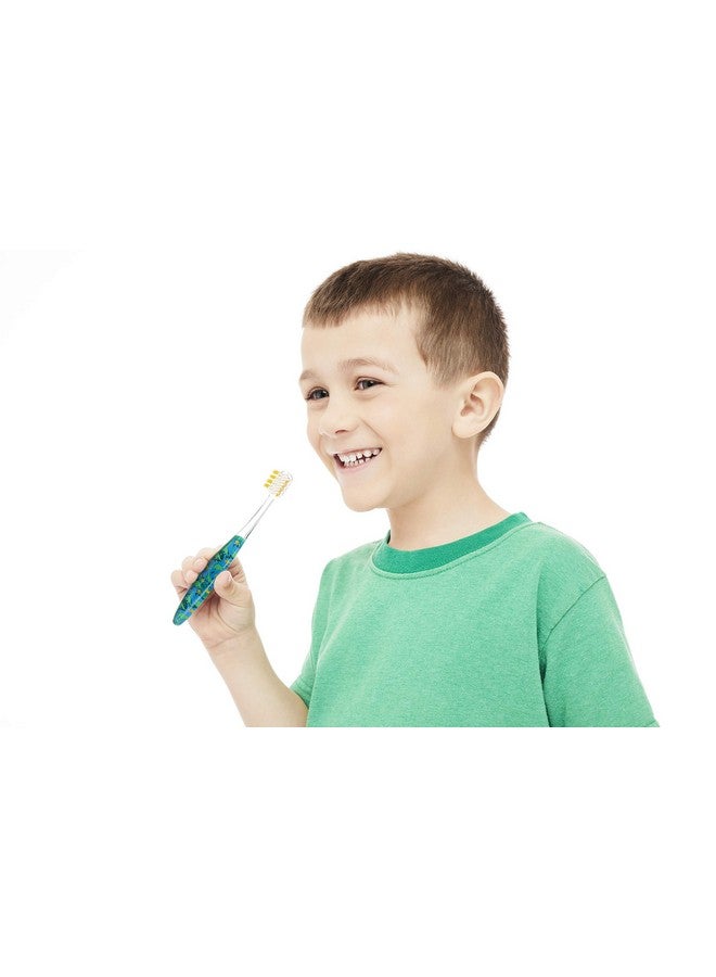 OOAK Ooak,Manual Kids Toothbrush, Tapered V++Max Soft Bristles, 2 Pack - Dinosaur  - Image 4