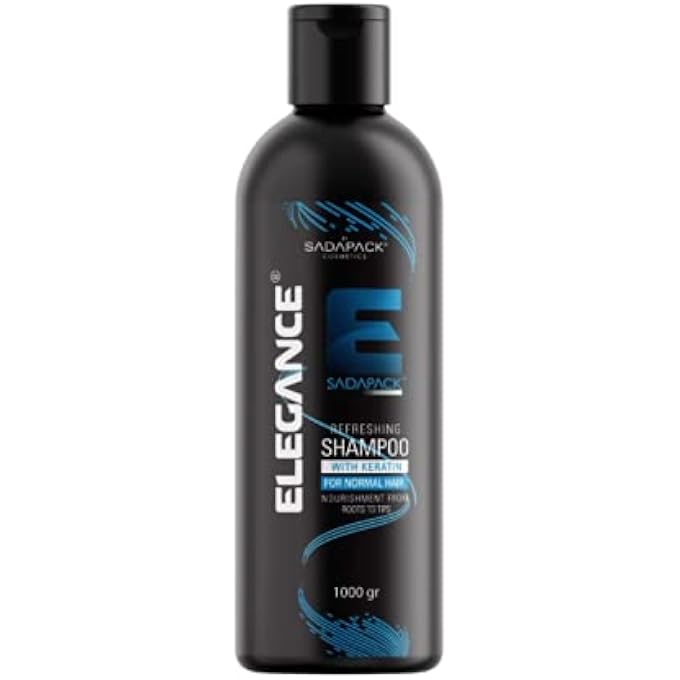 Elegance Hair Shampoo, 16.9 Oz, Shampoo with Keratin, Repairs Weakend Hair, Naturally Enriches Hair with Vitamins for a Healthy Shine
