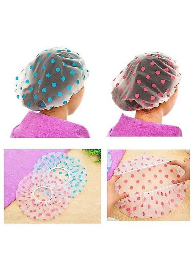 BRIKSHI Reusable Waterproof Elastic Eva Free-Size Bathroom Shower Caps For Homes Spas Salons Hair Treatment Beauty Parlors Pack Of 006 - Image 1