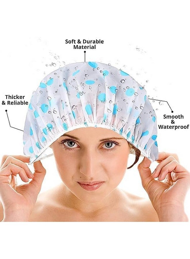 BRIKSHI Reusable Waterproof Elastic Eva Free-Size Bathroom Shower Caps For Homes Spas Salons Hair Treatment Beauty Parlors Pack Of 006 - Image 4