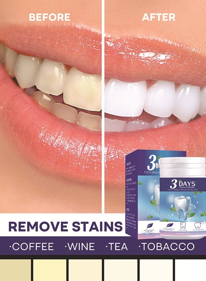 Lanthome 3 Days Tooth Powder-  Whitening Teeth Polishing Tooth Deep Cleaning Powder, Tea, Coffee, Wine & Smoking Stain Remover, Natural Teeth Whitener, Brightening, Removing Stains, Keeping Oral Fresh - Image 3