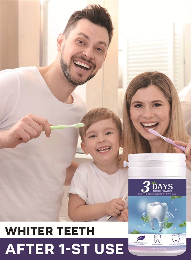 Lanthome 3 Days Tooth Powder-  Whitening Teeth Polishing Tooth Deep Cleaning Powder, Tea, Coffee, Wine & Smoking Stain Remover, Natural Teeth Whitener, Brightening, Removing Stains, Keeping Oral Fresh - Image 2