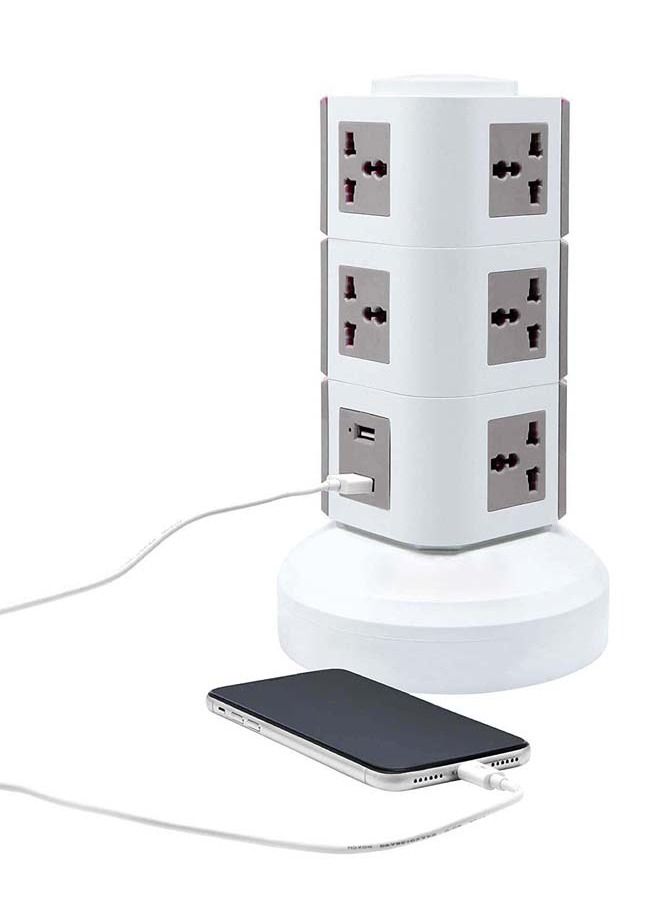 Multi Power Plug Socket with USB Port 3 Layer  - Image 2