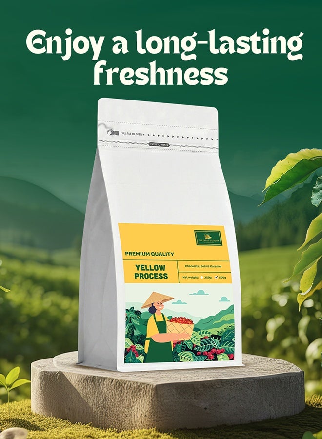 The Caphe Vietnam Robusta Coffee – Yellow Process (Single Origin, Whole Beans) 500g | Medium Roast, Bold & Full-Bodied, Freshly Roasted in Dubai - Image 4