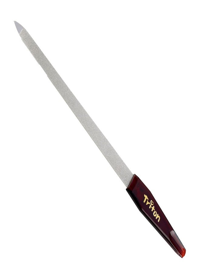 TRITON Professional Large Nickel Coated Nail Shaper/Filer With Plastic Handle Tool for Manicure n Pedicure, Finger n Toe Shaping, Smoothing n Art - Image 1