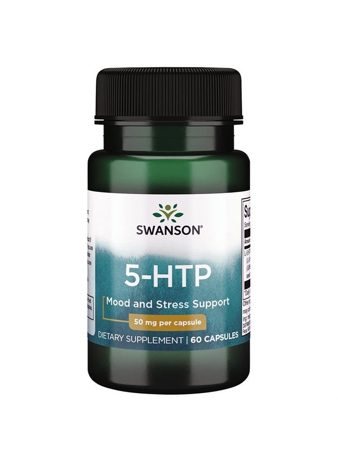 SWANSON Premium Amino Acid 5-Htp - Extra Strength - 50 Milligrams 60 Capsules - Image 1