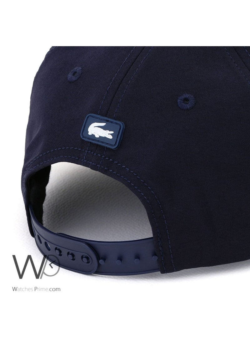 LACOSTE Lacoste Sport Established 1927 Baseball Hat Navy Blue Cotton Cap  - Image 3