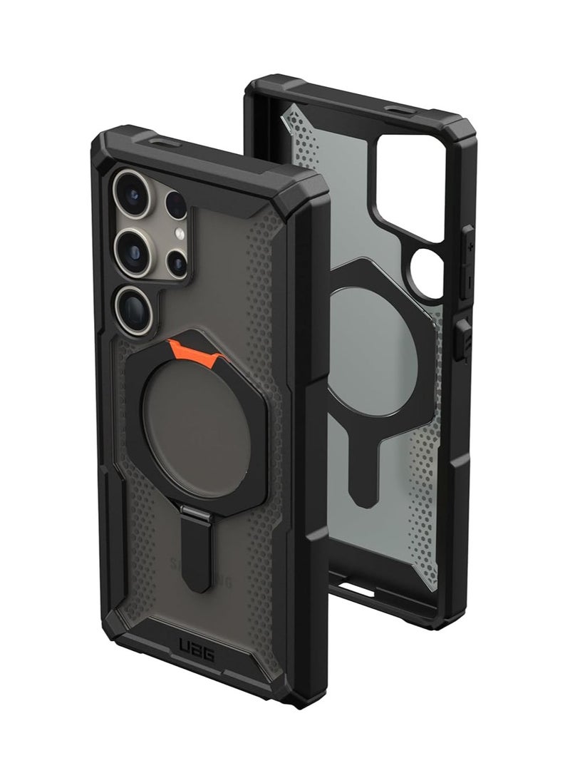 general Samsung Galaxy S23Ultra/S23Plus/S23 Case, Black and Orange with Magnetic Charging and Stand, Military Drop Proof, Impact Resistant - Image 1