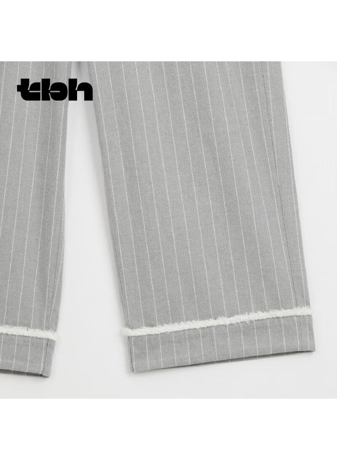 Tbh Thickened Cotton Flannel Loungewear Set Thickened Cotton Flannel Loungewear Set Fine Stripes XL - Image 3