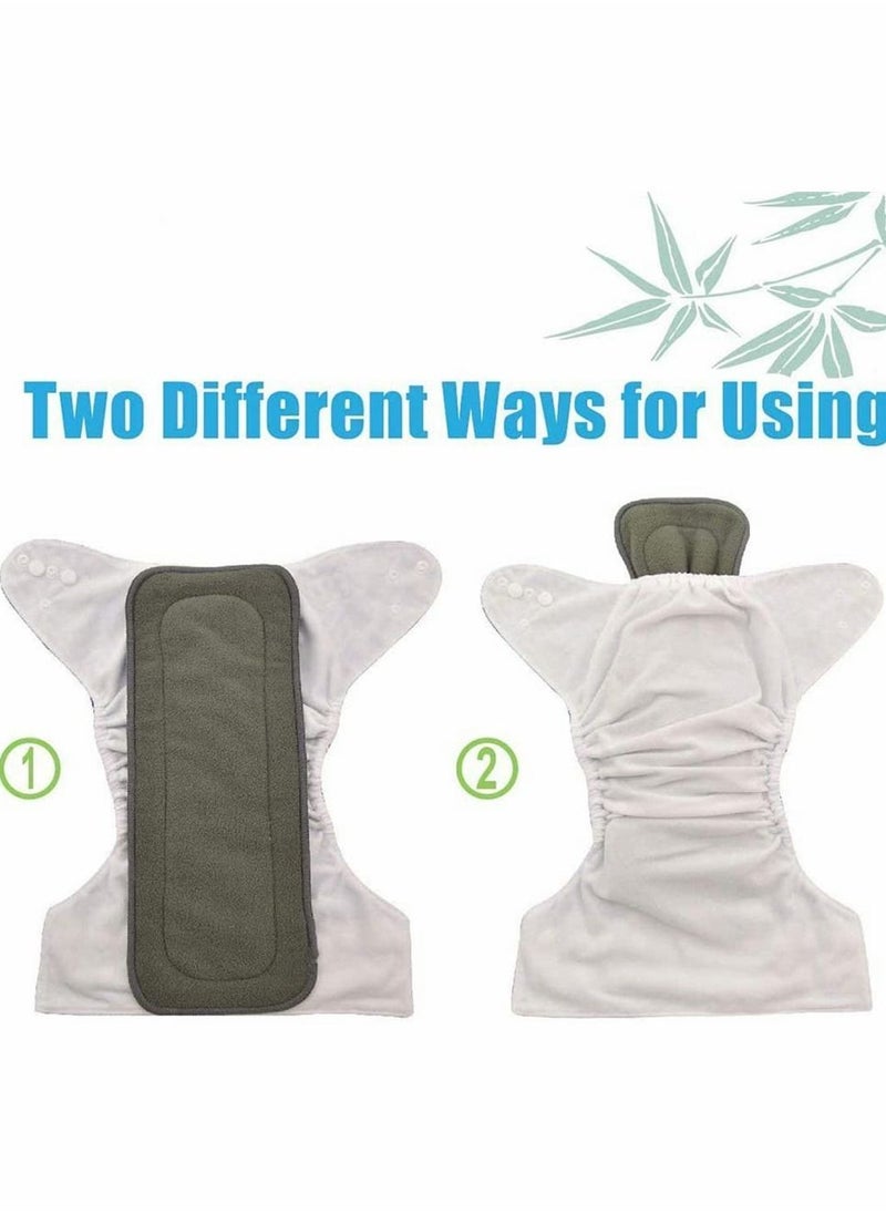 Y&D 5 Layer Cloth Diaper Liner,Reusable Bamboo Charcoal Nappy Liners Super Absorbent for Baby Inserts, Fiber, Newborn Toddler Kids, Pieces  - Image 4