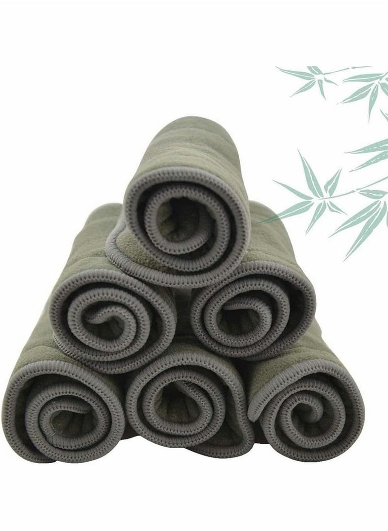 Y&D 5 Layer Cloth Diaper Liner,Reusable Bamboo Charcoal Nappy Liners Super Absorbent for Baby Inserts, Fiber, Newborn Toddler Kids, Pieces  - Image 5