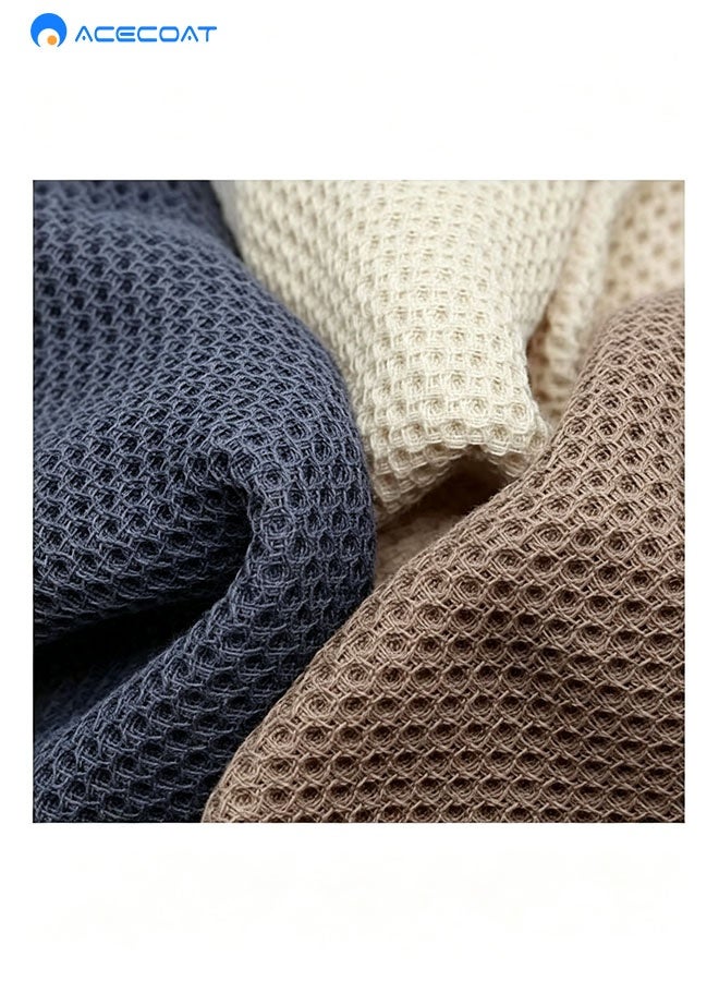 ACECOAT 100% Cotton Waffle Weave Kitchen Dish Cloths, Waffle Tea Towels Ultra Soft Absorbent Quick Drying Dish Towels, 34x34 CM , 4-Pack, (Mixed Color) - Image 3
