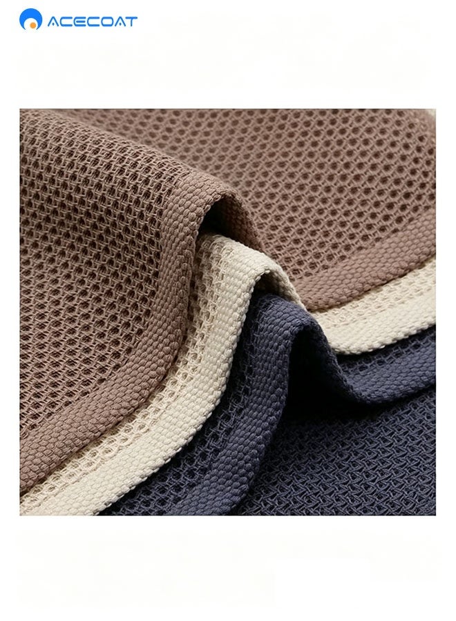 ACECOAT 100% Cotton Waffle Weave Kitchen Dish Cloths, Waffle Tea Towels Ultra Soft Absorbent Quick Drying Dish Towels, 34x34 CM , 4-Pack, (Mixed Color) - Image 2