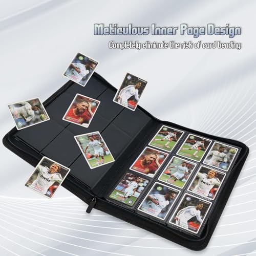 Arkeiliy Trading Card Binder, Premium 9 Pocket Double Sided 540 Pocket PU Card Collection Binder, Collectible Trading Card Albums for MTG, TCG, Sport Card, Game Cards (White 1) - Image 4