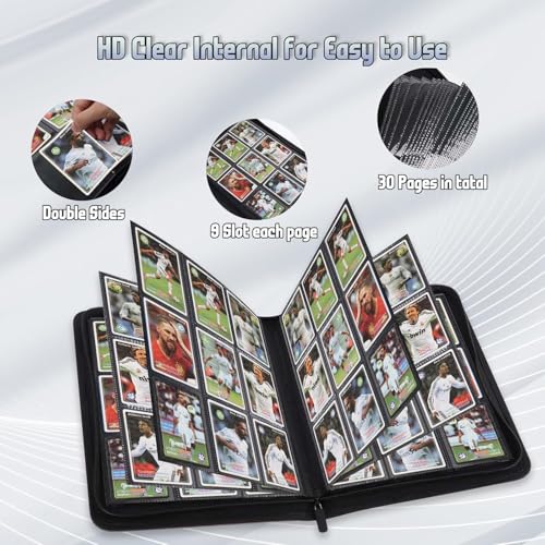 Arkeiliy Trading Card Binder, Premium 9 Pocket Double Sided 540 Pocket PU Card Collection Binder, Collectible Trading Card Albums for MTG, TCG, Sport Card, Game Cards (White 1) - Image 5