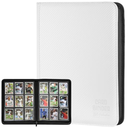 Arkeiliy Trading Card Binder, Premium 9 Pocket Double Sided 540 Pocket PU Card Collection Binder, Collectible Trading Card Albums for MTG, TCG, Sport Card, Game Cards (White 1) - Image 1
