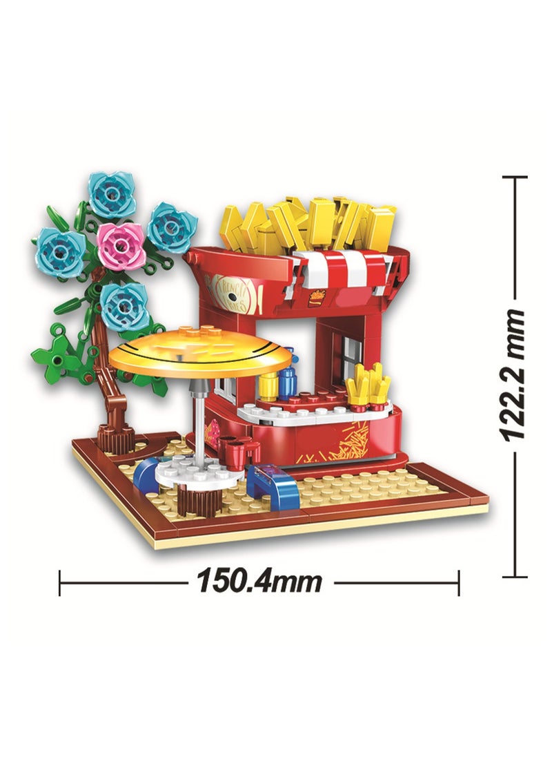 Potato Chip Shop Model Set Building Blocks Creative Diy Simulation Collection Building Assembly Toys Children'S Gifts Home Decoration  - Image 2