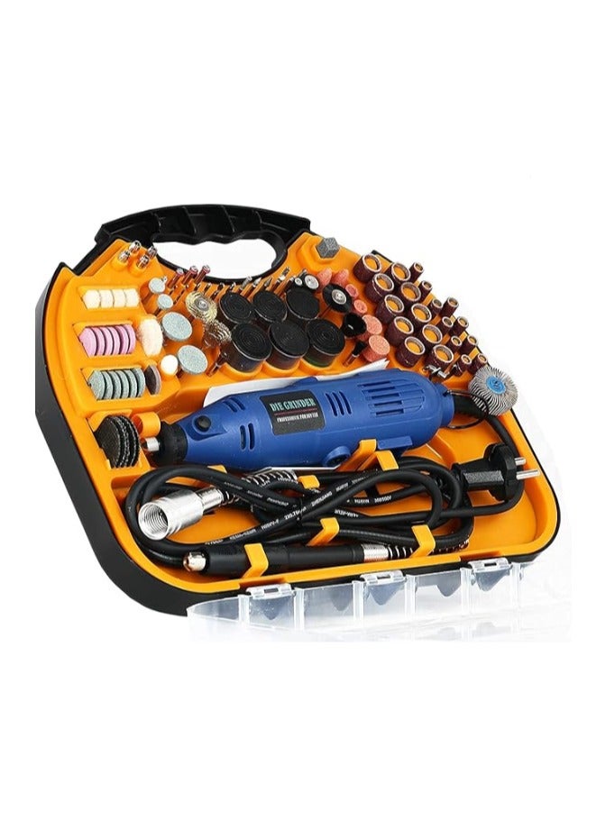211-Piece Die Grinder Set with Rotary Tool Accessories - Includes Grinding, Polishing, Cutting, Sanding Bits, and More - Versatile Kit for Metal, Wood, Glass, Plastic, and DIY Projects  - Image 1