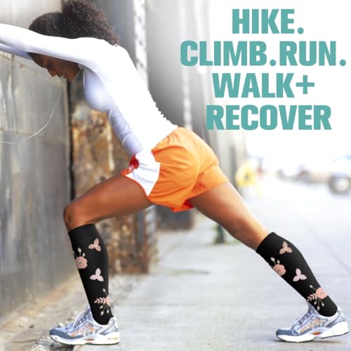 Laite Hebe Compression Socks for Women & Men Circulation(6 pairs)-Graduated Supports Socks for Running, Athletic Sports - Image 4