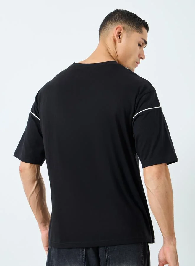 Styli Styli Front Thread Embroidery Heavy Jersey T-Shirt