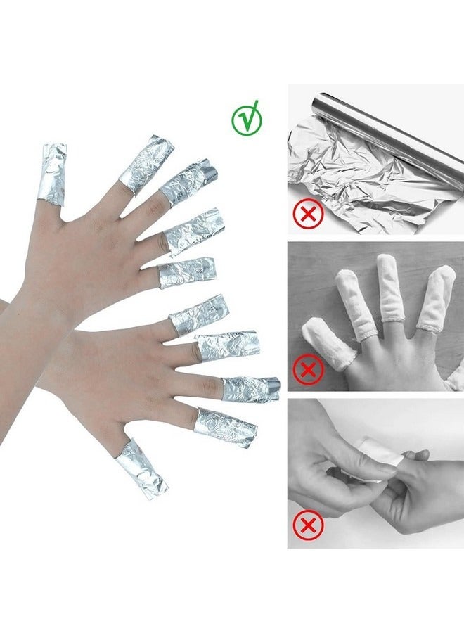 Beauenty 100 Pcs Nail Foil Wraps, Nail Remover Foils, Gel Nail Remover Wraps, Nail Foil Aluminium Wraps Remover, Nail Foils Wraps with Pad for Gel Nails Remover  - Image 2