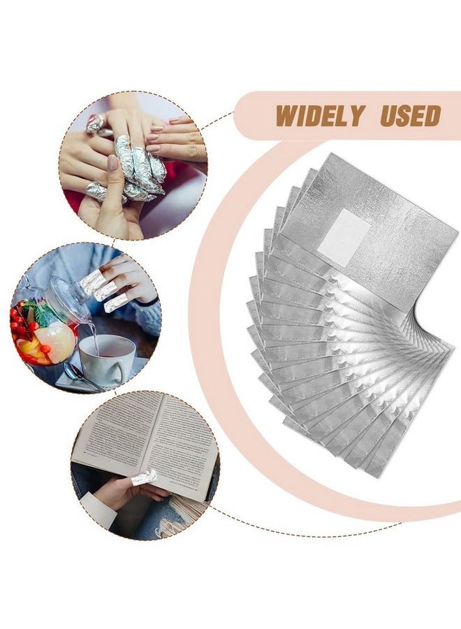 Beauenty 100 Pcs Nail Foil Wraps, Nail Remover Foils, Gel Nail Remover Wraps, Nail Foil Aluminium Wraps Remover, Nail Foils Wraps with Pad for Gel Nails Remover  - Image 4