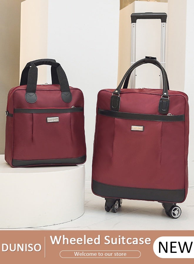 DUNISO 2 Piece Travel Luggage Sets, Foldable Carry on Luggage Airline Approved, Lightweight Carry on Suitcase with Spinner Wheels, Family Travel Suitcase Set with Duffle Bag - Image 1