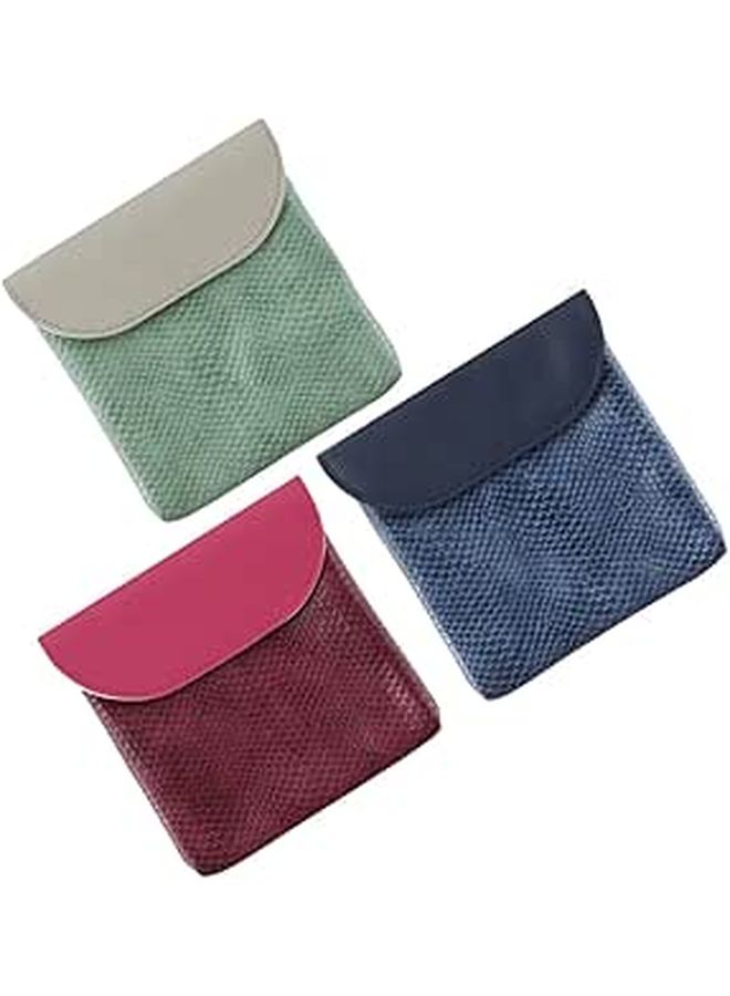 3 Piece Period Pouch Set Tampon Holder Compact School Storage Bag Reusable Sanitary - Image 1