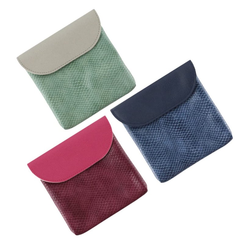 3 Piece Period Pouch Set Tampon Holder Compact School Storage Bag Reusable Sanitary - Image 2