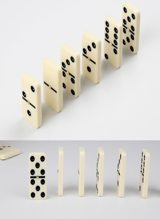 Doublefan Domino Set for Adults, Double Nine Dominoes Set with Wooden Case for Classical Board Games, for Family and Kids,55 Tiles (2-4 Players) - Image 5