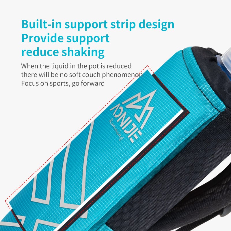 AONIJIE Quick Grip Handheld Water Bottle for Running  Hand Strap Hydration Pack with 500ml Handheld Soft Flask Water Bottle (Olive Green) - Image 5