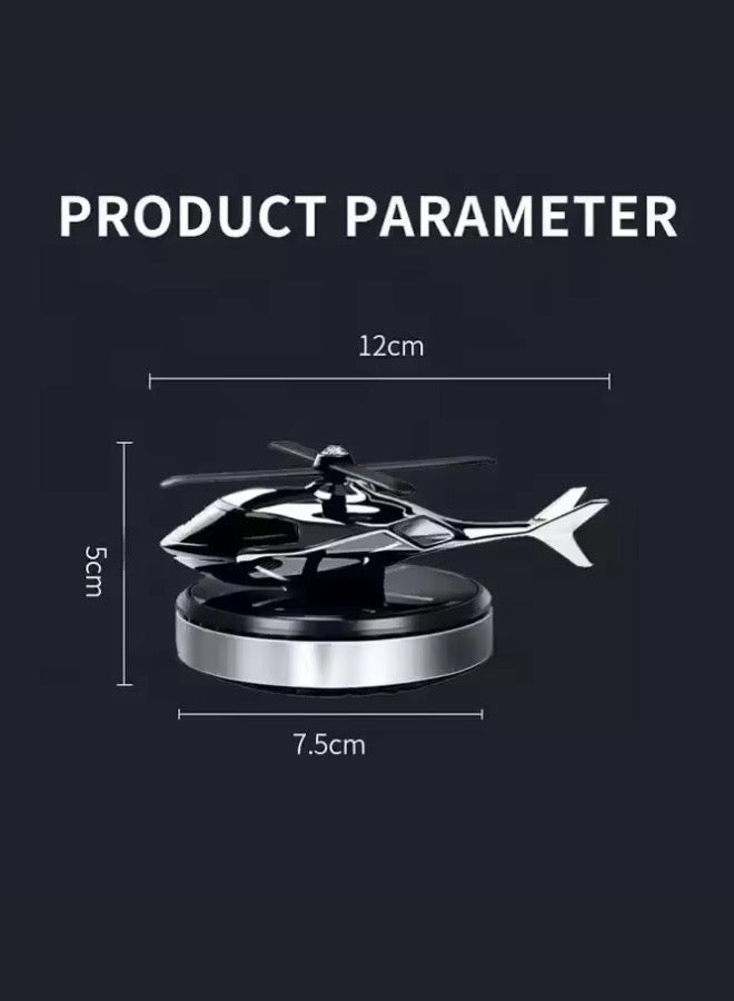 Helicopter Car Air Freshener Solar Energy, Auto Rotating Interior Decoration Accessories Solar Powered Aromatherapy Diffuser(Gloden) - Image 4