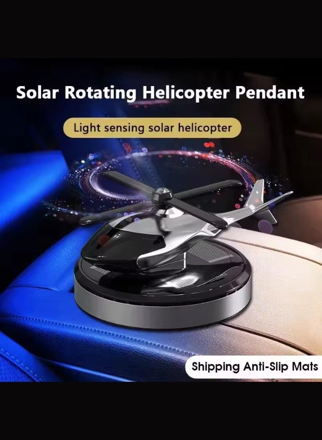 Helicopter Car Air Freshener Solar Energy, Auto Rotating Interior Decoration Accessories Solar Powered Aromatherapy Diffuser(Gloden) - Image 3