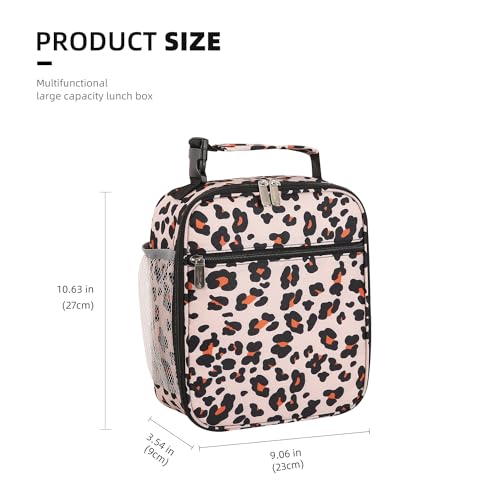 Lovoeo Lunch box Lunch bag for men women Insulated Lunchbox Lunch bags for Work Picnic Travel (Leopard) - Image 2