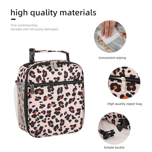 Lovoeo Lunch box Lunch bag for men women Insulated Lunchbox Lunch bags for Work Picnic Travel (Leopard) - Image 3