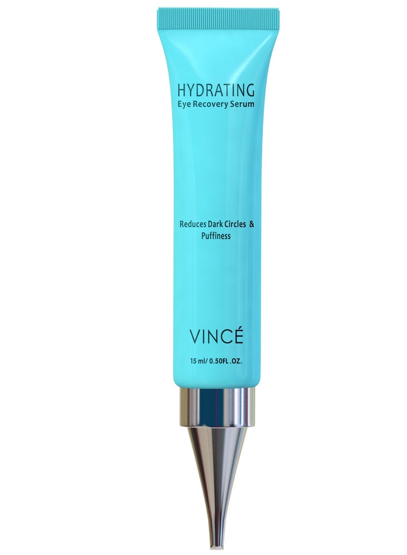 VINCE Eye Recovery Serum – Advanced Formula to Reduce Dark Circles, Puffiness, Eye Bags & Deep Fine Lines – Boosts Collagen, Brightens & Hydrates Under Eye Area – Makeup-Friendly, 15ml  - Image 1