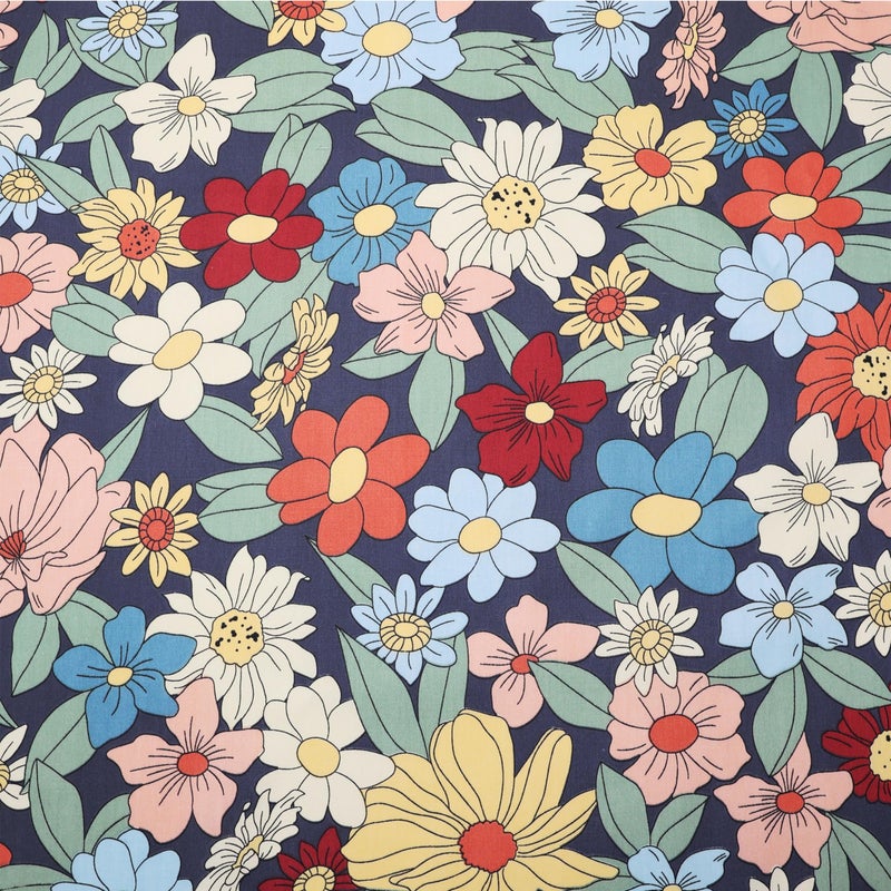 Hanjunzhao 10pcs Fat Quarters Fabric Bundles, Quilting Sewing Precut Cotton Fabric, 18 x 22 inches, Floral Print - Image 5