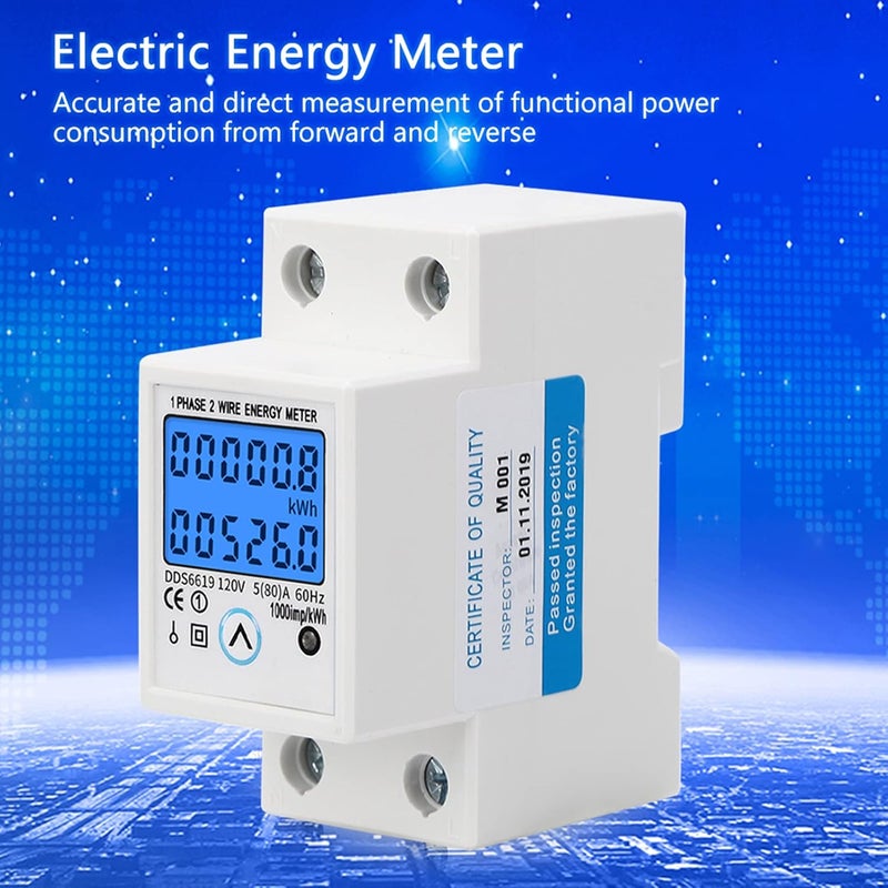 DDS6619 526L 1 Single Phase Digital Electric Power Energy Meter Multifunctional Current Consumption Measurement - Image 5