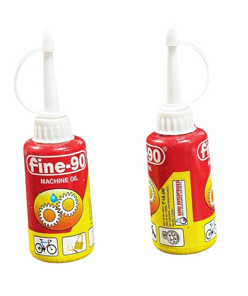 Generic Jain Button Fine90 Machine Oil for Sewing Machines MultiPurpose Lubricant for Singer Usha Brother machines Pack Of 2pcs 22ml in one pcs  - Image 1
