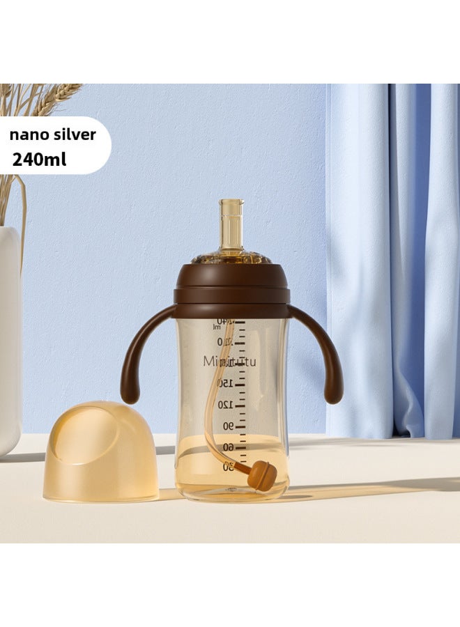 Wide Mouth Nano Drinking Cup Suction Cup Milk Bottle One Cup Three-use Duckbill Pacifier Suction Mouth Large Capacity