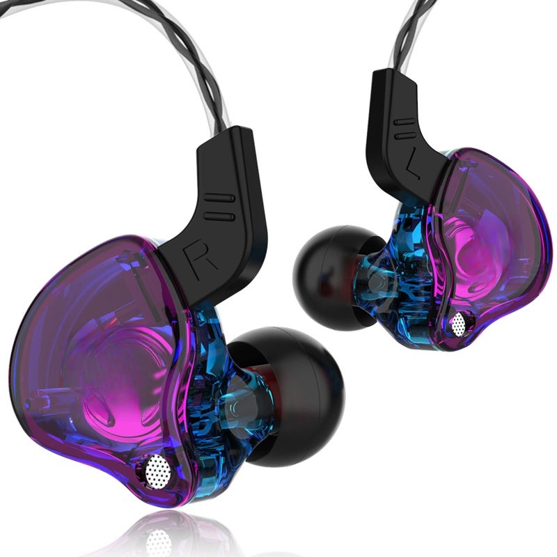 HiFi Sport Headphones Purple 3.5mm Gold-Plated Plug: Remote Control With Microphone - High-Toughness TPE & Oxygen-Free Copper Wire Graphene Diaphragm Dynamic Coil for Running, Smart Phones, Tablets, L - Image 1