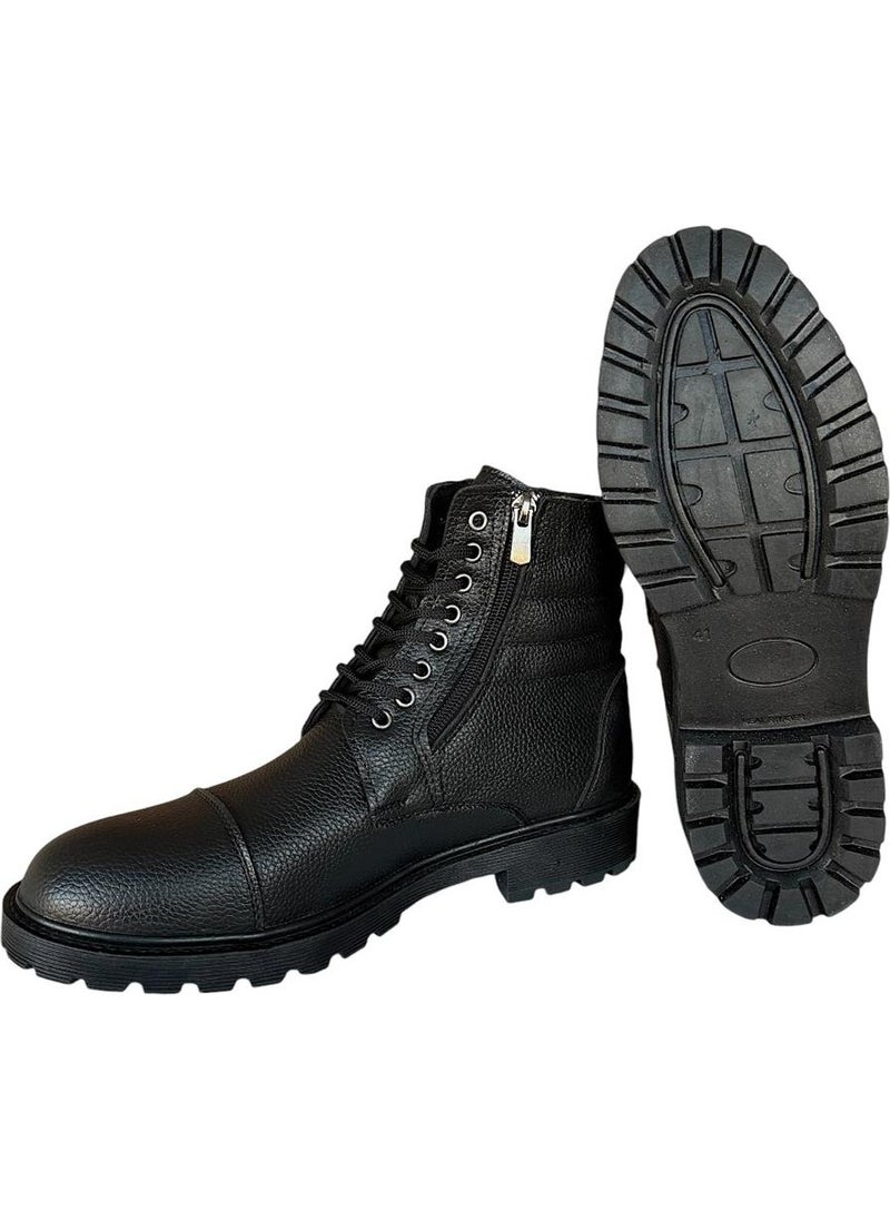 Non-Slip Sole Double Zipper Lace-Up Men's Boots Black - pzsku/ZA68B4C5726FD2E8C97BEZ/45/_/1731291253/c9e9d240-d9b0-4f7c-8049-7d48f838c804