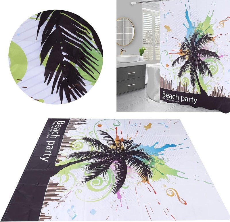 Waterproof Polyester Fiber Shower Curtain, Bathroom Partition Curtain, Durable, Wrinkle -, Bright Color - Unique Pattern Design, Soft, Easy Care, Ideal for Home Bath Us (150 * 180cm) - Image 5