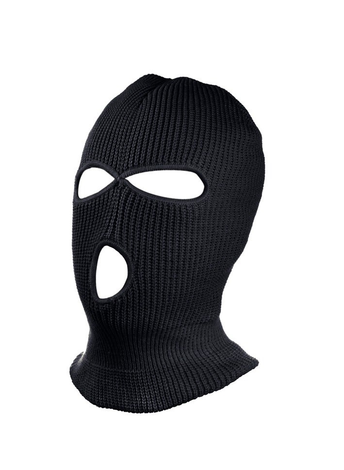 Generic Unisex Face Mask 3 Hole Balaclava Cycling Hat (Black) - Image 1